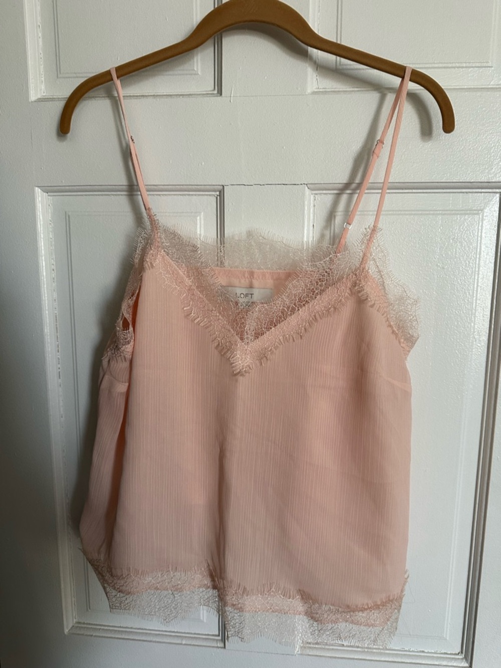 LOFT Blush Pink Lace-Trim Camisole